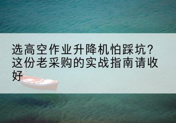 东辽高空作业升降机厂家推荐-选高空作业升降机怕踩坑？这份老采购的实战指南请收好